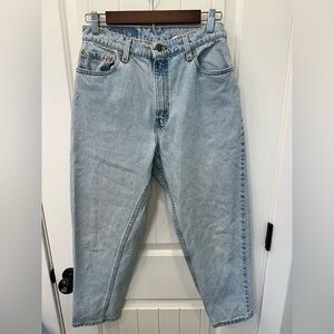 Vintage Levi's 551 Relaxed Fit Tapered Leg Jeans | Size 10P S | Light Wash